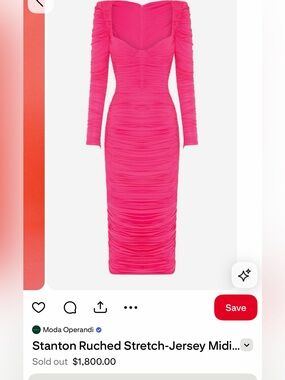 Authentic NEW Alex Perry Stanton Pink Dress 2 $2,000